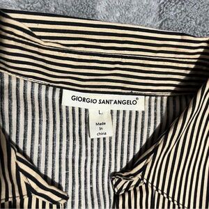 Giorgio Sant'Angelo Black Striped Button-Down shirt